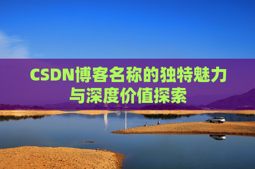 CSDN博客名称的独特魅力与深度价值探索